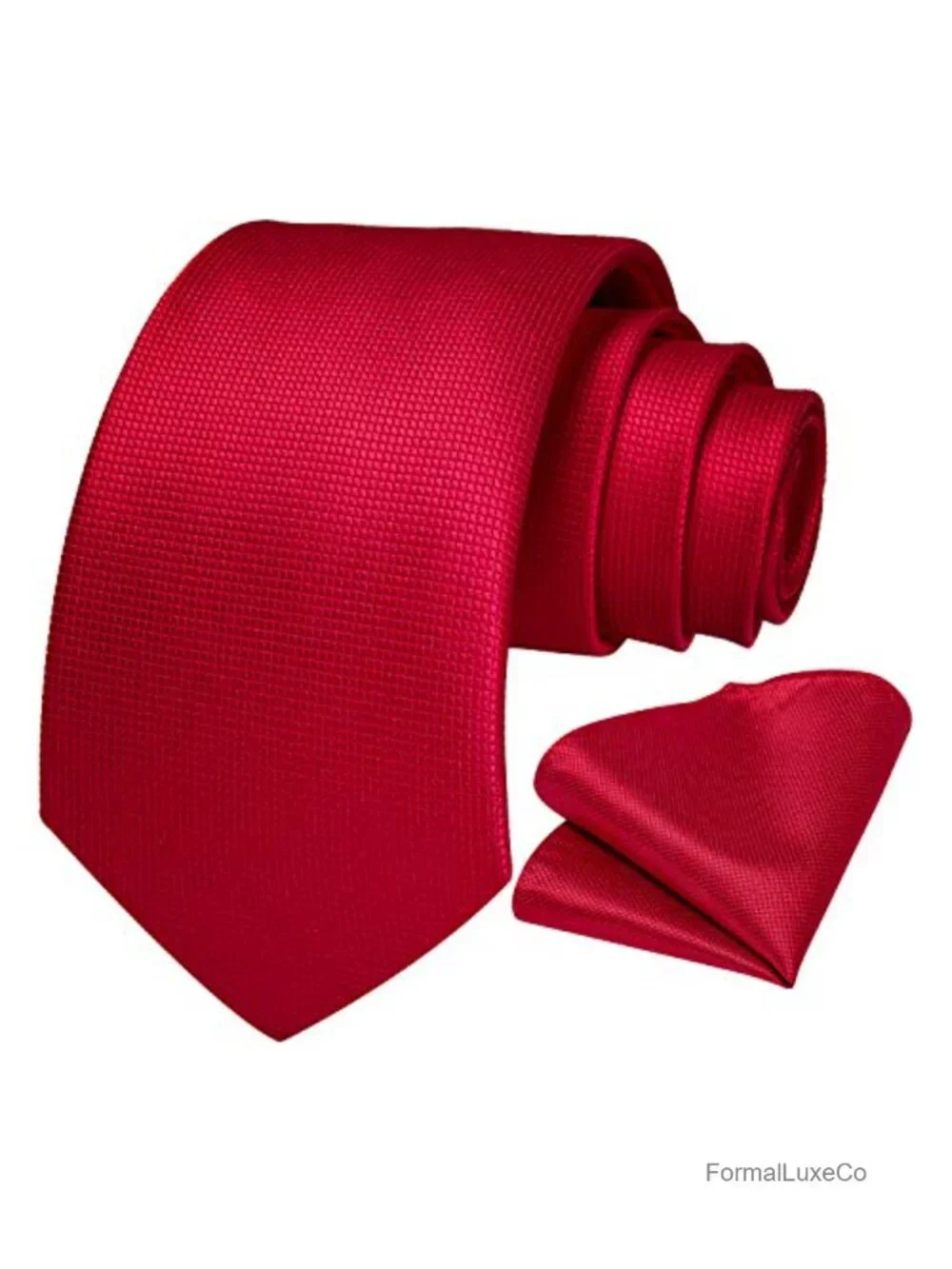 Men's Silk Tie Set with Pocket Square & Cufflinks, Formal Accessory Gift